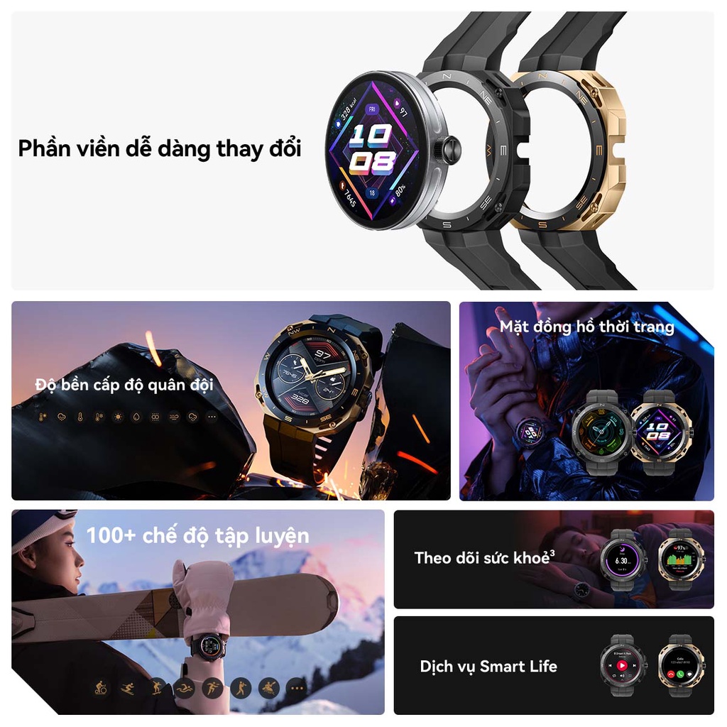 Đồng Hồ Thông Minh HUAWEI WATCH GT Cyber |Tùy Biến Vỏ Ngoài | Bền Chuẩn Quân Đội |