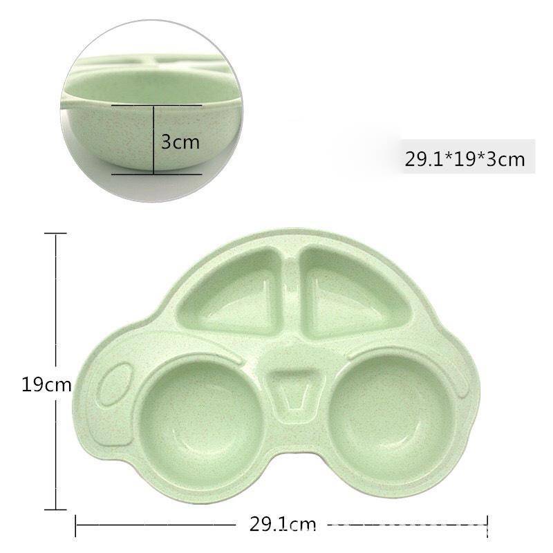Khay ăn dặm lúa mạch cho bé hình ô tô khay ăn bột cháo hình oto Homedy kids