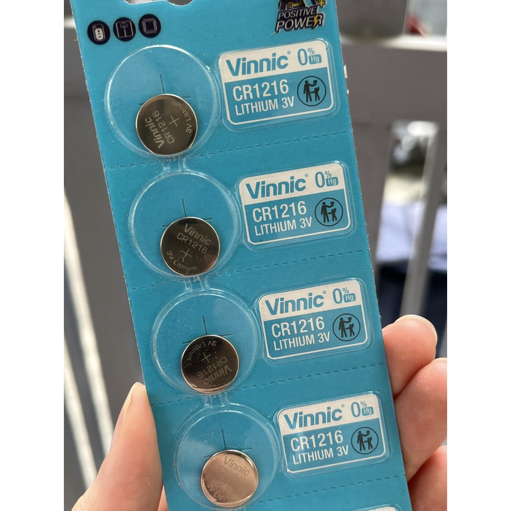 Vỉ 5 viên pin VINNIC 1216 CR1216 pin điện tử các loại