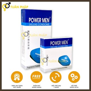 Bao cao su kéo dài thời gian POWER MEN VIAGRA TYPE chống xuất tinh sớm nhiều gel bôi trơn bcs siêu mỏng