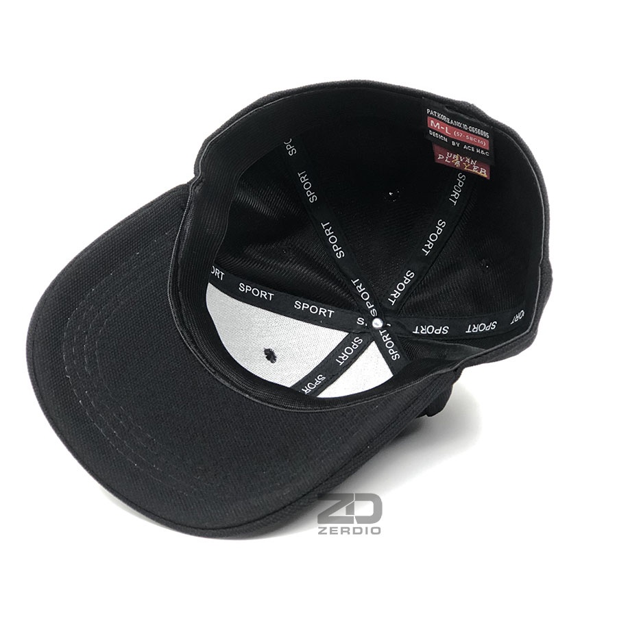 Mũ lưỡi trai bít đuôi không khóa màu đen đẹp cho nam và nữ, vải cotton co giãn cao cấp