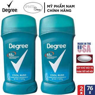 [Nội địa Mỹ] Combo 2 Lăn sáp khử mùi nam Degree Men Cool Rush 76g x 2 chai (sáp trắng) Made in USA