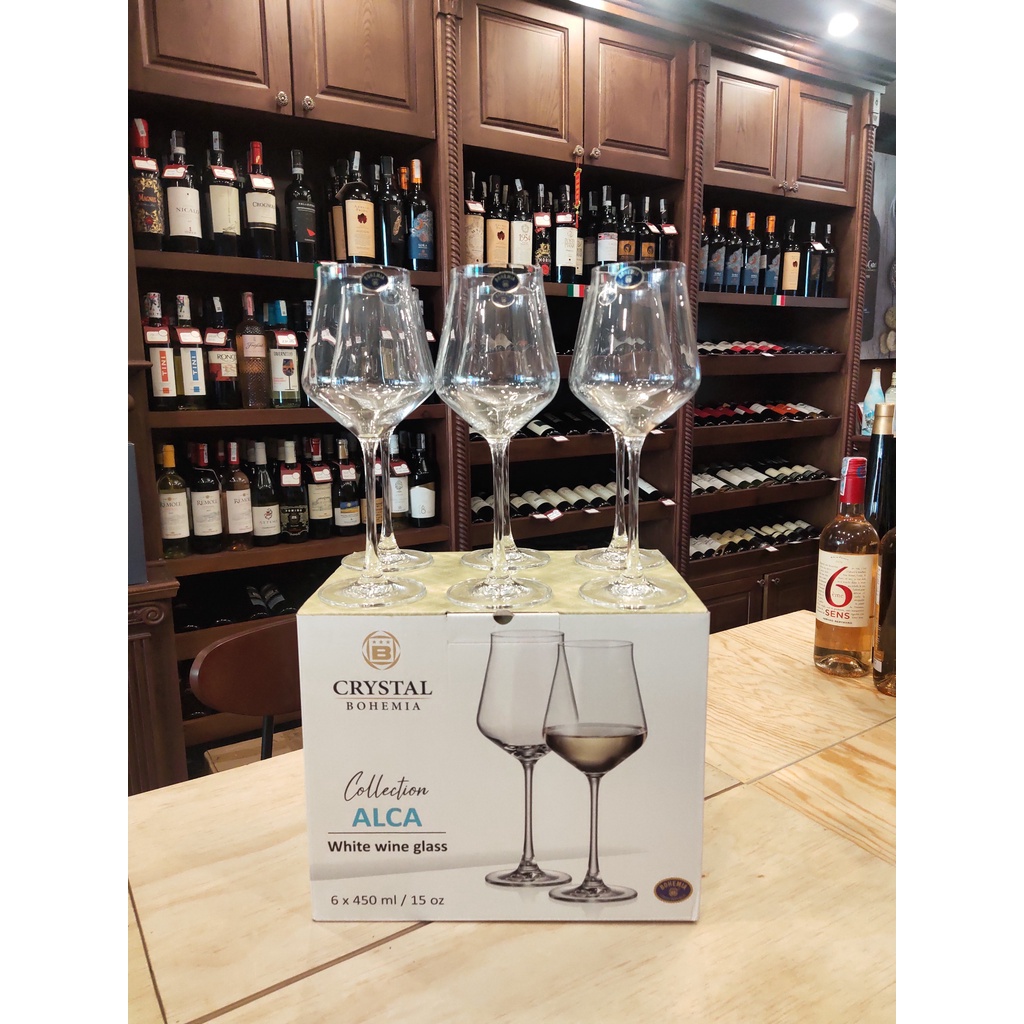 Bộ 6 Ly rượu vang trắng Bohemia Alca 450ml