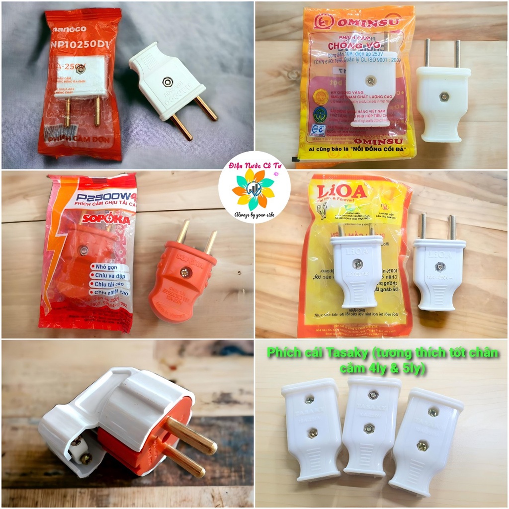 Phích cắm Ominsu Phích cắm Lioa Phích cái Tasaky - Phích Đực Phích Cái các loại