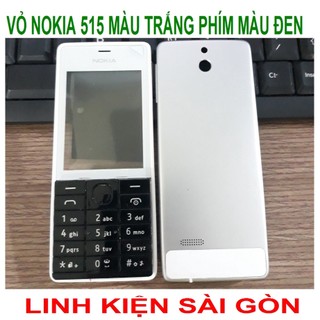 Vỏ nokia 515 màu trắng phím màu đen