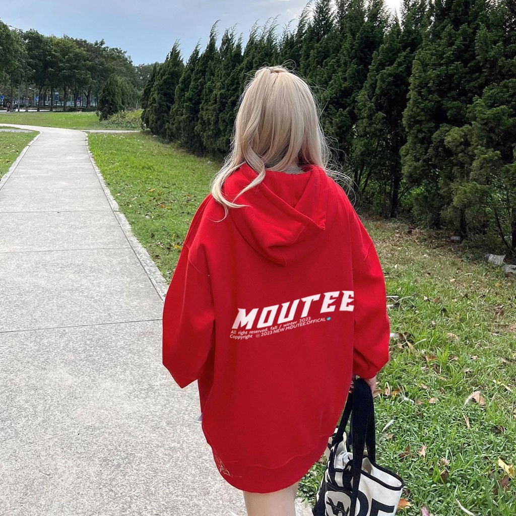 Áo hoodie MOUTEE unisex nỉ ngoại local brand - Áo khoác nỉ unisex ulzang 5 màu có form rộng XL - MOUTEE.SG