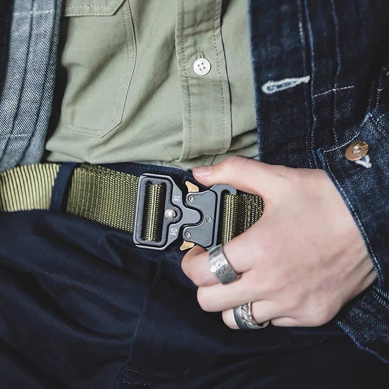 Thắt lưng nam vải dù khóa tự động siêu bền cao cấp dài 125cm thời trang trẻ trung cho nam phong cách thường ngày