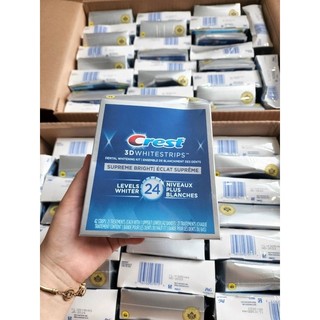Miếng dán trắng răng (1 gói tách hộp) Crest 3D White hàng Mỹ chính hãng
