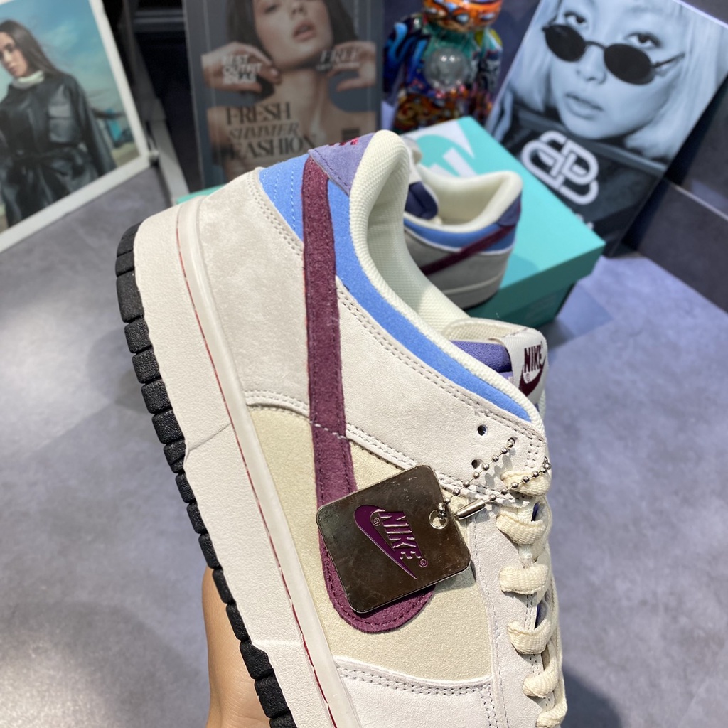 Giày thể thao Ni.ke SB Dunk Low Otomo Kem Siêu Cấp, Giày Otomo Nỉ Dunk Xám Tím bản mới