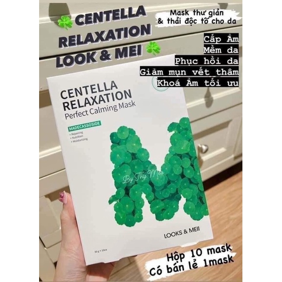 Mặt nạ rau má Centella Relaxation Perfect Calming Mask 30g dành cho mọi loại da, cấp ẩm phục hồi tốt