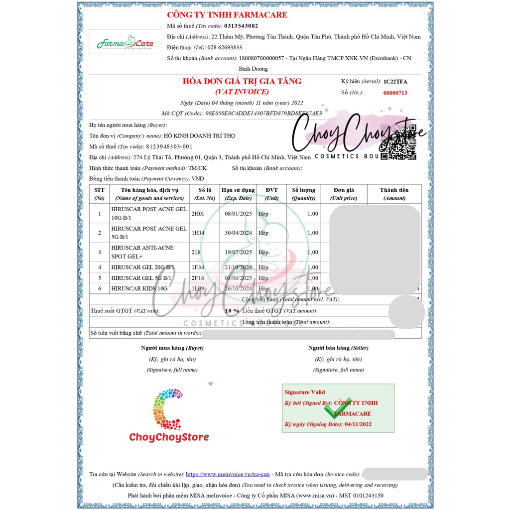 [TEM CTY]  HIRUSCAR 5g & 20g - Gel cải thiện sẹo vừa, sẹo lõm, sẹo thâm tuýp 5g & 20g