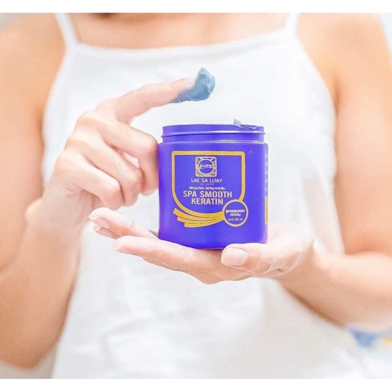 Kem Ủ tóc lụa Keratin Lae Sa Luay 250ml Thái Lan, Giúp tóc suôn mượt , tự nhiên