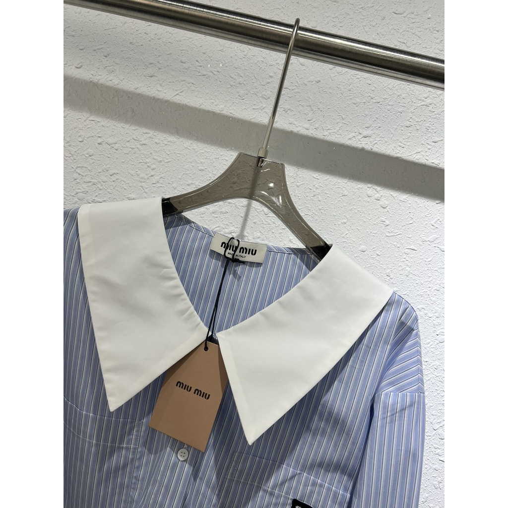Áo sơ mi dài tay nữ Miu Miu phong cách trẻ trung, thanh lịch