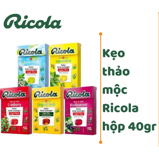 Kẹo Ngậm ho Thảo Mộc Ricola 40gr NHẬP KHẨU THỤY SĨ