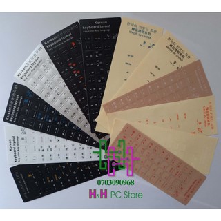 Miếng dán bàn phím tiếng Hàn đủ Màu