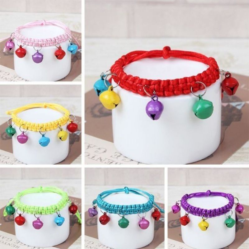 VÒNG CỔ NHIỀU CHUÔNG MIX MÀU CHO CÚN VÀ MÈO