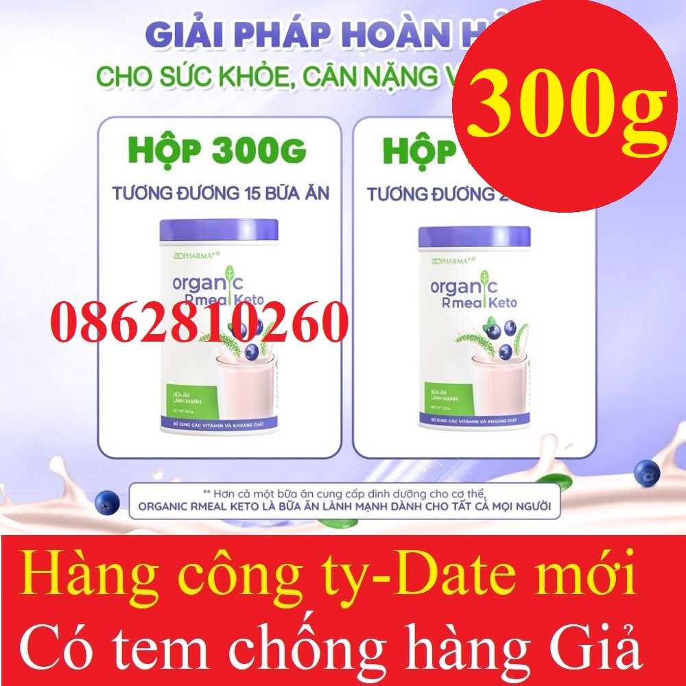 Bữa ăn lành mạnh Organic Rmeal Keto Dr lacir giúp bổ sung các vitamin và chất dinh dưỡng DRLACIR [HỘP 300GRAM]
