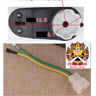 Hộp số cho ô tô điện trẻ em Motor RS 390 6 hoa 6V 18000 Rpm, 12V 16000 Rpm 20000rpm . Kèm giắc cắm điện