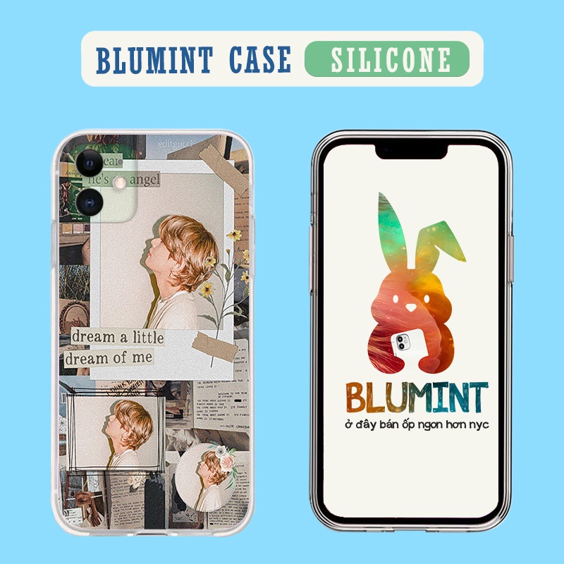 Ốp lưng iphone silicon Idol KPOP BTS V Taehyung and flower BLUBTS0188