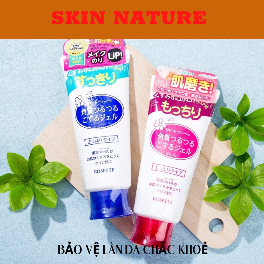 Tẩy da chết Rosette Nhật Bản, peeling gel Nhật Bản 120g, gel tẩy tế bào chết cho da mặt