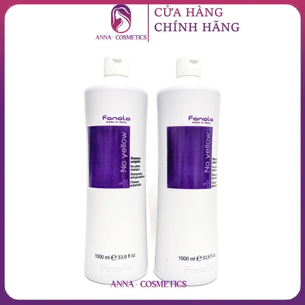 Dầu Gội Khử Vàng Fanola No Yellow 1000ml Dầu Gội Tím Elgon Chính Hãng.