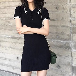 Đầm body bổ bẻ tay ngắn