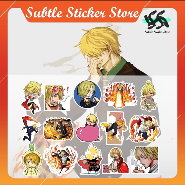 - Set 10/15 Sticker Vinsmoke Sanji / Sanji- băng hải tặc mũ rơm anime One Piece/OP dán trang trí siêu đẹp