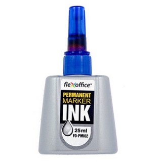Mực Bút Lông Dầu 25ml FlexOffice FO-PMI02 (Mực Xanh)