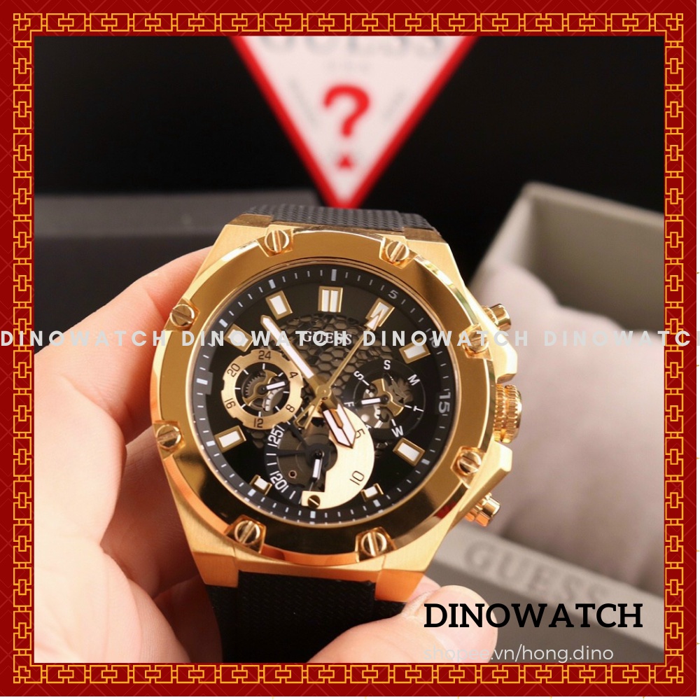 Đồng Hồ Nam Guess GW0334G2 GW0334G3 F.A - Dây Silicon - Size 45mm