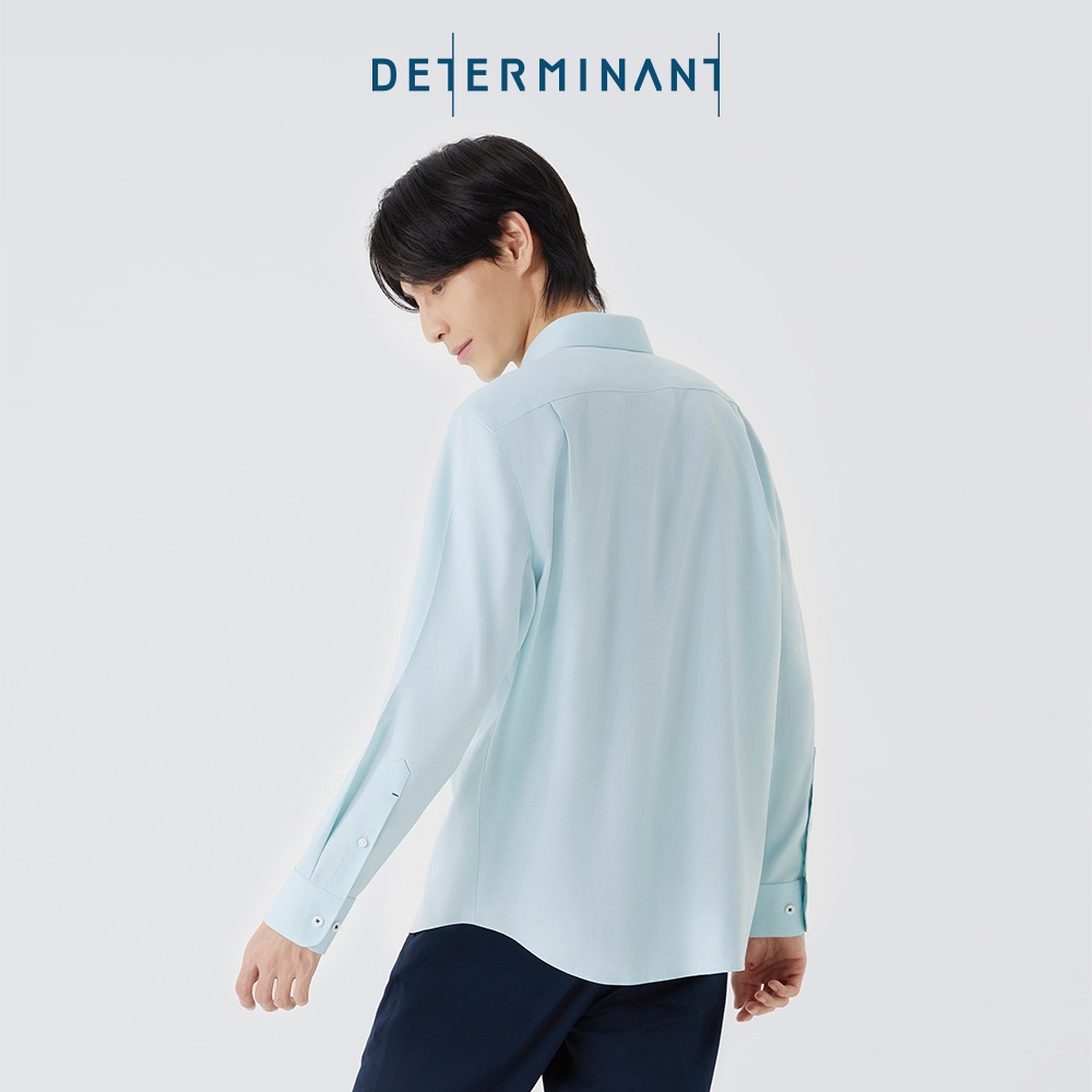 Áo sơ mi nam tay dài Cotton Visdry chống nhăn kháng nước thương hiệu Determinant - Màu Xanh Mint [SS01]