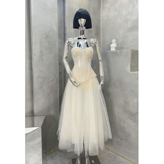 Đầm Ashley 𝑺𝒂𝒍𝒕𝒚 𝑫𝒓𝒆𝒔𝒔 ren lưới cup ngực chân váy lưới xòe TKCC