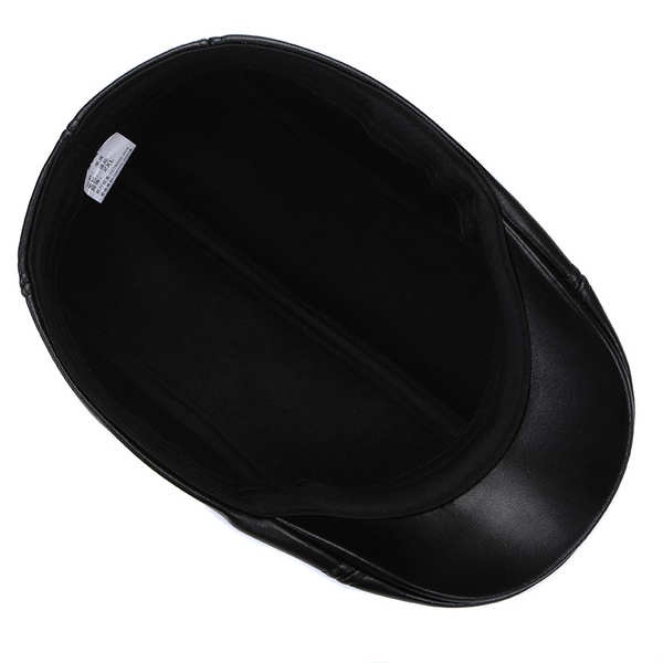 Mũ Beret Da Cừu Thật Thời Trang Thu Đông Cho Nam Trung Niên