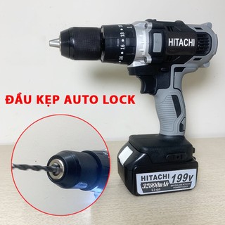 [TẶNG 29 PK] Máy Khoan PIN HITACHI 2 PIN 199V 10 CELL, không chổi than, Máy bắn vít đa năng, lõi đồng cao cấp