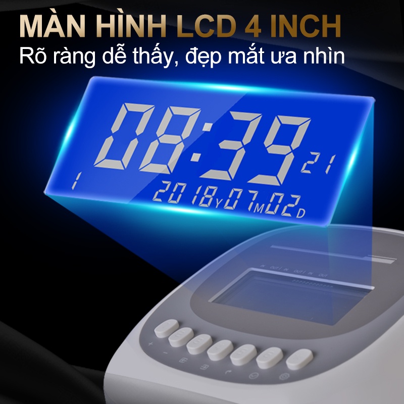 Máy chấm công Thẻ Giấy Hàng Chính Hãng Tặng 50 tờ thẻ giấy