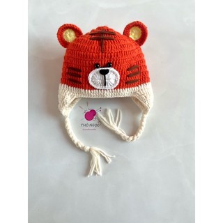 Nón con hổ bằng len cho bé, hàng handmade thủ công bằng len