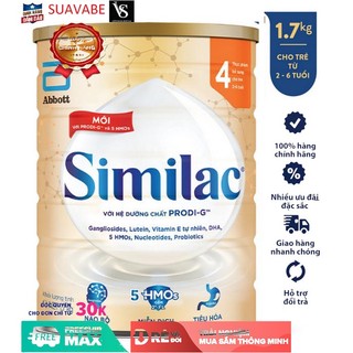 Sữa bột Similac 4 1.7kg/lon Dinh Dưỡng 5G Mới