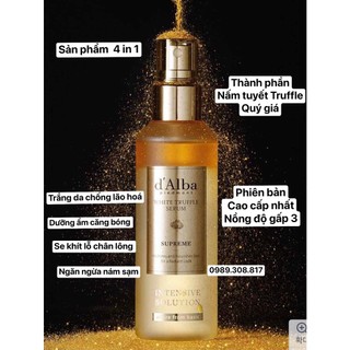 Phiên bản CAO CẤP đậm đặc gấp 3 - Xịt khoáng bơ và vàng 24k d’Alba Hàn Quốc 100ml