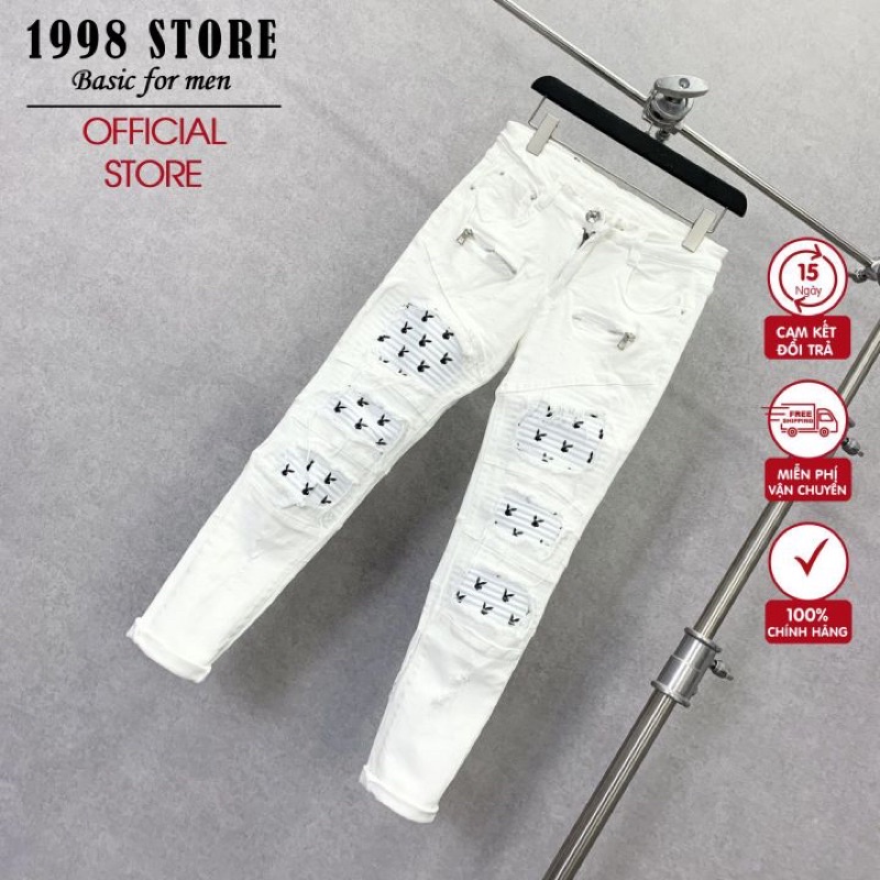 Quần Jeans Nam vá da thỏ hàng neww cực đẹp siêu rẻ S T O R E 1998