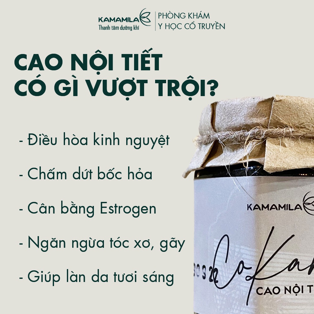 Kamamila - Cao Nội tiết CoKama 100% Thảo Dược Hỗ Trợ Cân Bằng Điều Hoà  Nội Tiết Tố Nữ, Hộp dùng 45 ngày
