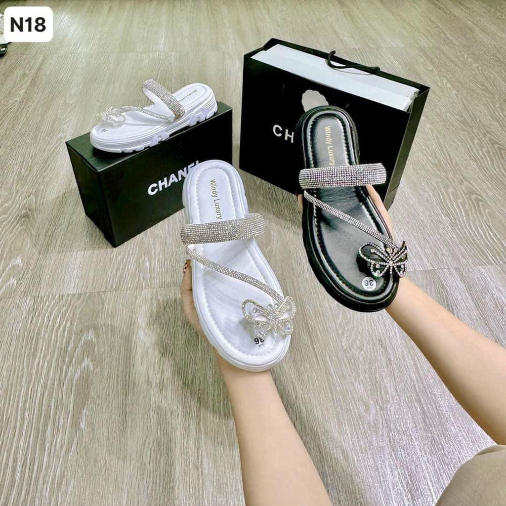 Dép bánh mì xoàn - bướm mẫu mới siêu hot mùa này