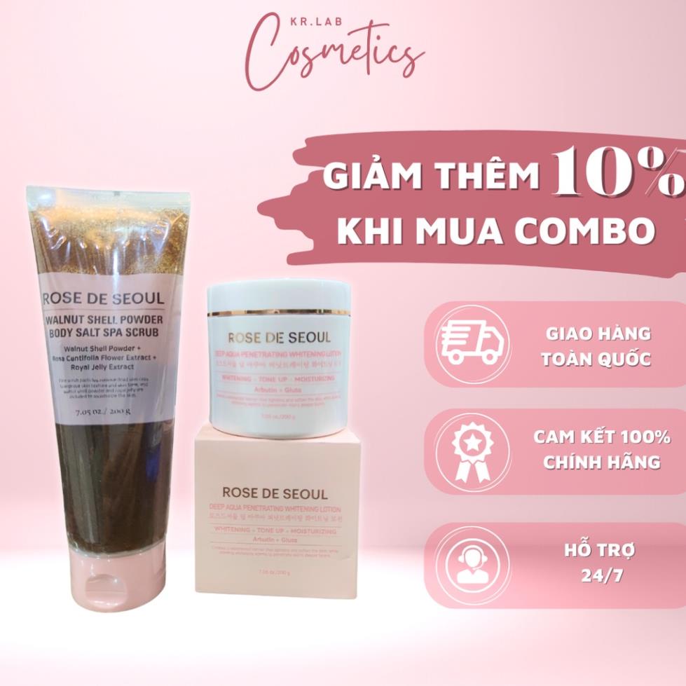 Combo Tẩy Da Chết + Kem Body Rose De Seoul 🔥 CAM KẾT CHÍNH HÃNG 🔥 | BigBuy360 - bigbuy360.vn