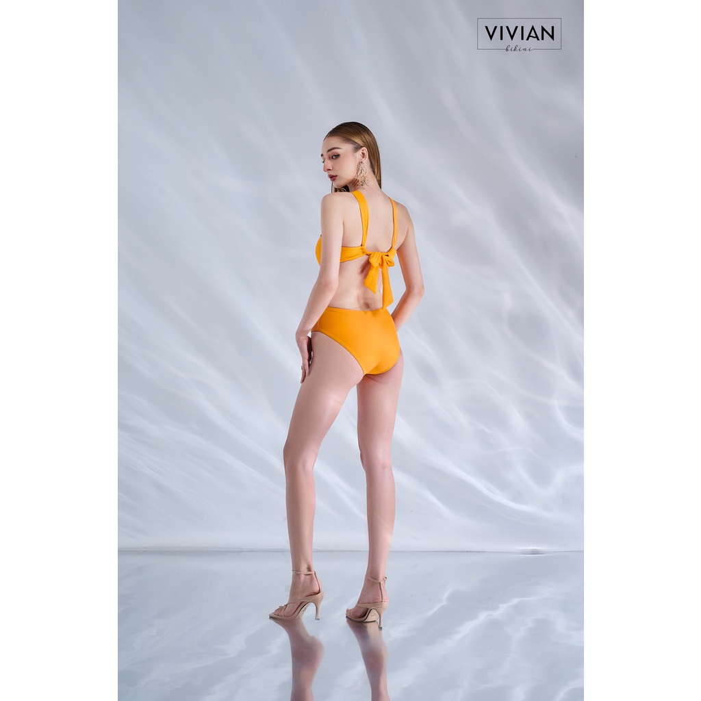 Đồ bơi nữ cao cấp 𝐕𝐈𝐕𝐈𝐀𝐍 dạng một mảnh may lộn tạo hình cutout - Cam - VS193_OR
