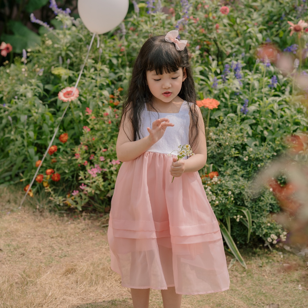 Váy cho bé Sora.bébé Lora Dress hai dây bản to chất liệu thô phối váy bồng bềnh dễ thương