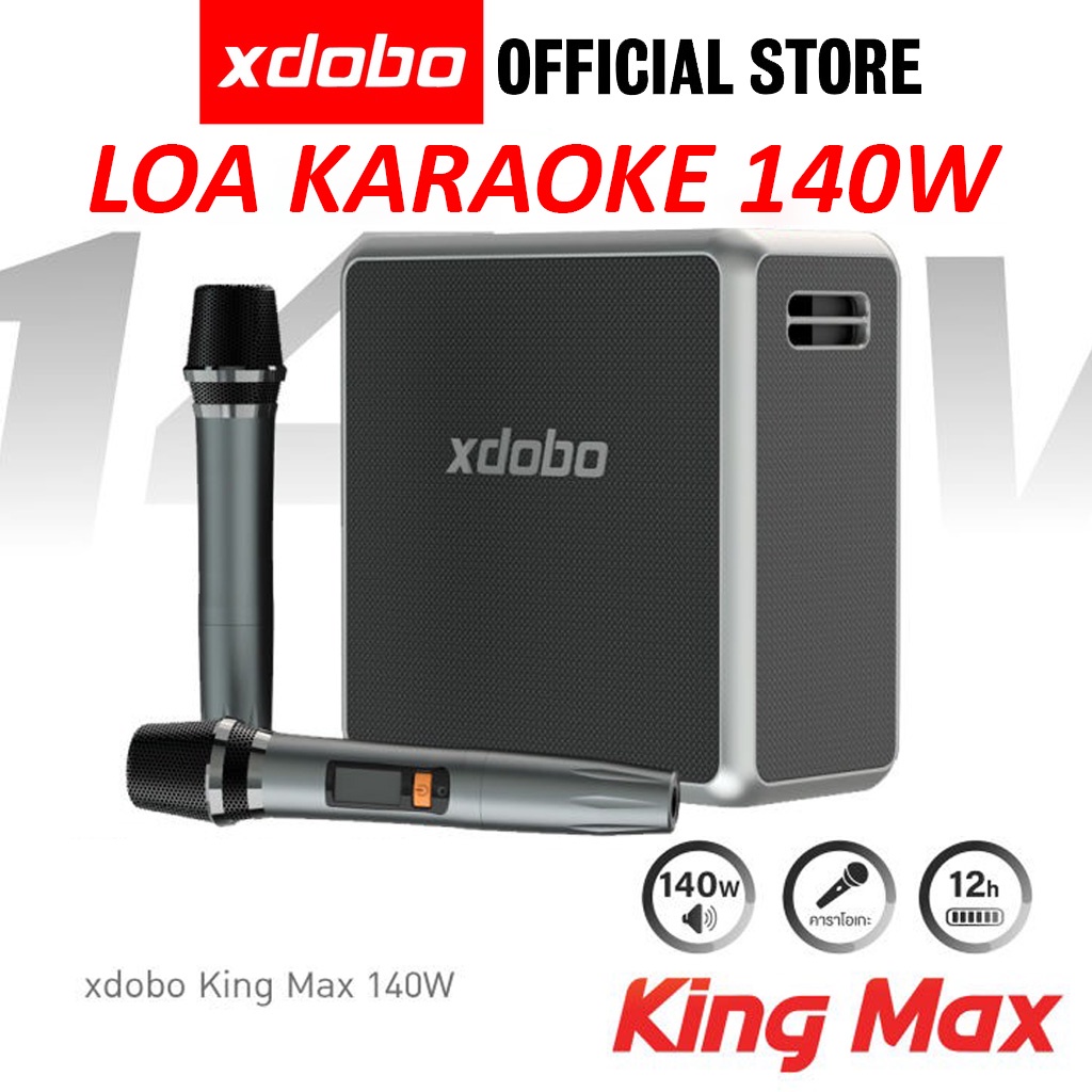 Loa Bluetooth Karaoke, Loa trợ giảng Xdobo King Max 140W Siêu Trầm hát Siêu Hay - DSP - TWS - chống nước IPX5
