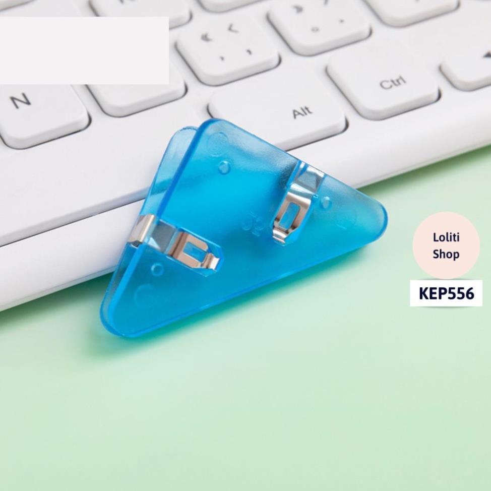 Kẹp giấy kẹp góc sách kẹp tài liệu giấy kiểm tra Harajukuh cho học sinh, văn phòng LOLITI KEP556