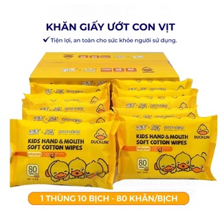 Thùng 10 bịch khăn giấy ướt con vịt siêu hot hit _thùng giấy