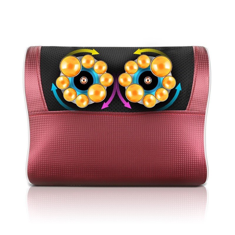 Gối Massage cổ vai gáy- Máy massage,  Gối massage hồng ngoại 16 bi cao cấp