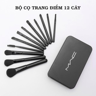Bộ cọ trang điểm chuyên nghiệp 12 cây mac - hộp đen