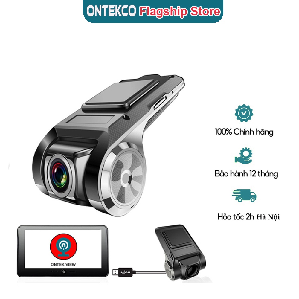 Camera hành trình ONTEKCO U2 full hd 1080 siêu nét Cắm màn hình Android APP ONTEK VIEW