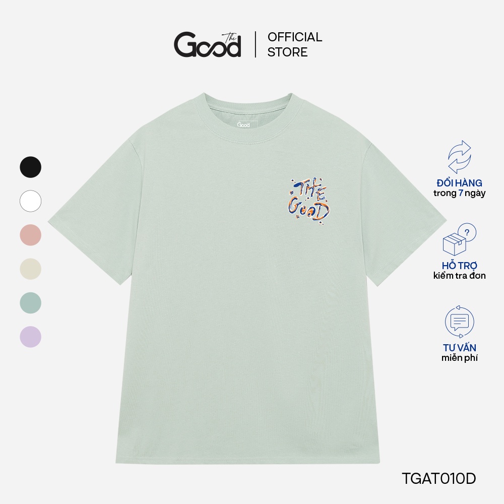 Áo Phông THE GOOD Hình Trơn Basic In Chữ, Áo Thun 15 Màu Chất Liệu Cotton Dễ Phối Đồ